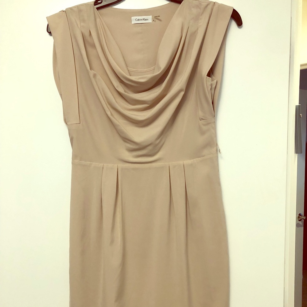 Cream Calvin Klein dress